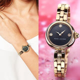 Marc Jacobs Courtney Mother of Pearl Black Dial Gold Steel Strap Watch for Women - MJ3460 Authentic Buy Shop Now