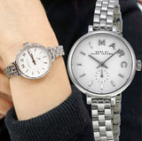 Marc Jacobs Sally White Dial Silver Steel Strap Watch for Women - MBM8642 Authentic Buy Shop Now