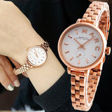 Marc Jacobs Sally White Dial Rose Gold Steel Strap Watch for Women - MBM8643 Authentic Buy Shop Now