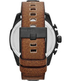 Diesel Mega Chief Quartz Black Dial Two Tone Leather Strap Watch For Men - DZ4305 Authentic Buy Shop Now