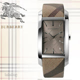 Burberry Nova Check Silver Dial Two Tone Leather Strap Watch For Women - BU9404 Authentic Buy Shop Now