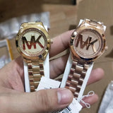 Michael Kors Slim Runway Gold Dial Gold Steel Strap Watch for Women - MK3477 Authentic Buy Shop Now