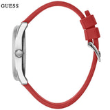 Guess G-Twist Silver Dial Red Rubber Strap Watch for Women - W0911L9 Authentic Buy Shop Now