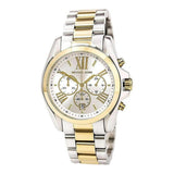 Michael Kors Bradshaw Chronograph Silver Dial Two Tone Steel Strap Watch For Women - MK5912 Authentic Buy Shop Now