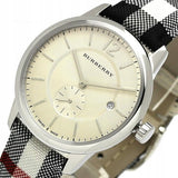 Burberry The Classic Horseferry Silver Dial Black Leather Strap Watch for Men - BU10002 Authentic Buy Shop Now