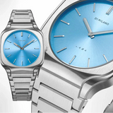 D1 Milano Square Maldives Sea Blue Dial Silver Steel Strap Watch for Men - D1-SQBJ05 Authentic Buy Shop Now