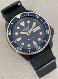 Seiko 5 Sports Automatic Blue Dial Black NATO Strap Watch for Men - SBSA098 Authentic Buy Shop Now
