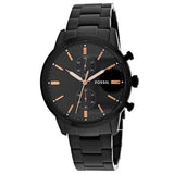 Fossil Townsman Chronograph Black Dial Black Steel Strap Watch for Men - FS5379 Authentic Buy Shop Now