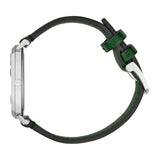Gucci Grip Silver Dial Green Leather Strap Unisex Watch - YA157412 Authentic Buy Shop Now
