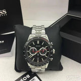 Hugo Boss Allure Chronograph Black Dial Silver Steel Strap Watch for Men - 1513922 Authentic Buy Shop Now