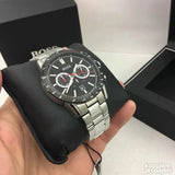 Hugo Boss Allure Chronograph Black Dial Silver Steel Strap Watch for Men - 1513922 Authentic Buy Shop Now