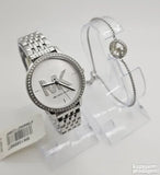 Michael Kors Melissa Quartz Silver Dial Silver Steel Strap Watch for Women - MK1055 Authentic Buy Shop Now