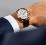 Tissot Carson Premium Chronograph Silver Dial Brown Leather Strap Watch For Men - T122.417.36.033.00 Authentic Buy Shop Now