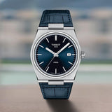 Tissot PRX Blue Dial Blue Leather Strap Watch for Men - T137.410.16.041.00 Authentic Buy Shop Now