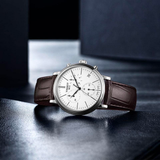 Tissot Carson Premium Chronograph White Dial Brown Leather Strap Watch For Men - T122.417.16.011.00 Authentic Buy Shop Now