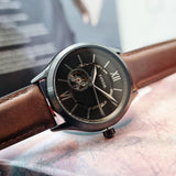 Fossil Flynn Automatic Black Dial Brown Leather Strap Watch for Men - BQ2270 Authentic Buy Shop Now