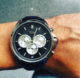 Hugo Boss Driver Black Dial Black Leather Strap Watch for Men - 1512879 Authentic Buy Shop Now