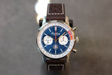 Breitling Top Time B01 Shelby Cobra Blue Dial Brown Leather Strap Watch for Men - AB01763A1C1X1 Authentic Buy Shop Now