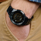 Mido Commander II Automatic Gradient Black Dial Black Steel Strap Watch For Men - M021.407.33.411.00 Authentic Buy Shop Now