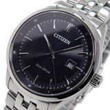 Citizen Eco Drive Black Dial Silver Steel Strap Watch For Men - BM7250-56E Authentic Buy Shop Now