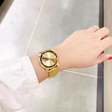 Movado Bold Gold Dial Gold Mesh Bracelet Watch for Women - 3600242 Authentic Buy Shop Now
