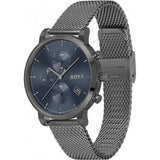 Hugo Boss Skymaster Chronograph Grey Dial Grey Mesh Bracelet Watch for Men - 1513934 Authentic Buy Shop Now