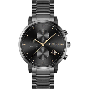 Hugo Boss Integrity Black Dial Black Steel Strap Watch for Men - 1513780 Authentic Buy Shop Now
