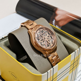 Fossil Rye Automatic Skeleton Rose Gold Dial Rose Gold Steel Strap Watch for Women - BQ3754 Authentic Buy Shop Now
