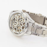 Fossil Rye Automatic Skeleton Silver Dial Silver Steel Strap Watch for Women - BQ3753 Authentic Buy Shop Now