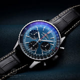 Breitling Navitimer B01 Chronograph 41 Blue Dial Black Leather Strap Watch for Men - AB0139241C1P1 Authentic Buy Shop Now