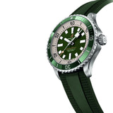 Breitling Superocean Automatic 44 Green Dial Green Rubber Strap Watch for Men - A17376A31L1S1 Authentic Buy Shop Now