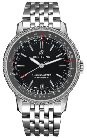 Breitling Navitimer Automatic 38mm Black Dial Stainless Steel Mens Watch - A17325241B1A1 Authentic Buy Shop Now