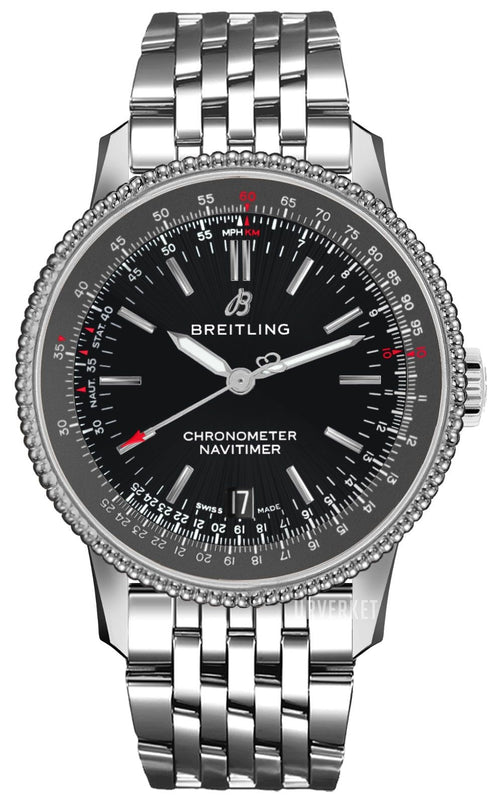 Breitling Navitimer Automatic 38mm Black Dial Stainless Steel Mens Watch - A17325241B1A1 Authentic Buy Shop Now
