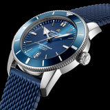 Breitling Superocean Heritage B20 Automatic 46 Blue Dial Blue Mesh Bracelet Watch for Men - AB2020161C1S1 Authentic Buy Shop Now