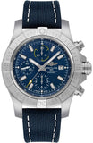 Breitling Avenger Chronograph 45mm Blue Dial Blue Calfskin Strap Watch for Men - A13317101C1X2 Authentic Buy Shop Now
