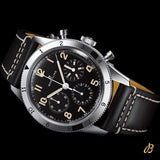 Breitling Avi Ref. 765 1953 Re-Edition Black Dial Black Leather Strap Watch for Men - AB0920131B1X1 Authentic Buy Shop Now