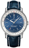Breitling Navitimer Automatic 38mm Blue Dial Blue Leather Strap Mens Watch - A17325211C1P1 Authentic Buy Shop Now