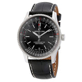 Breitling Navitimer Automatic 38mm Black Dial Black Leather Strap Mens Watch - A17325241B1P1 Authentic Buy Shop Now