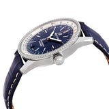Breitling Navitimer Automatic 38mm Blue Dial Blue Leather Strap Mens Watch - A17325211C1P1 Authentic Buy Shop Now