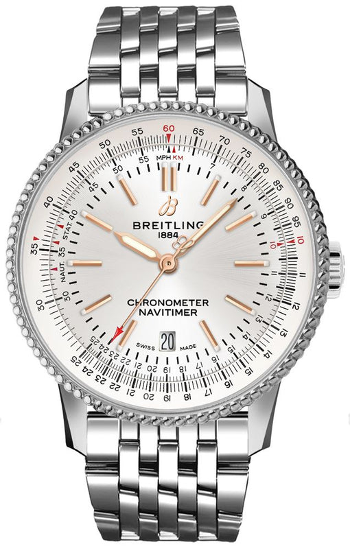 Breitling Navitimer Automatic 41mm White Dial Stainless Steel Mens Watch - A17326211G1A1 Authentic Buy Shop Now