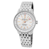 Breitling Navitimer Automatic 35 White Dial Silver Steel Strap Watch for Men - A17395F41G1A1 Authentic Buy Shop Now