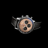 Breitling Navitimer B01 Chronograph 43 Brown Dial Black Leather Strap Watch for Men - AB0138241K1P1 Authentic Buy Shop Now