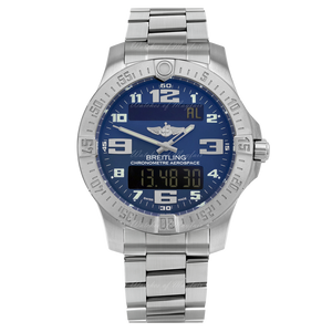 Breitling Aerospace Evo Blue Dial Silver Steel Strap Watch for Men - E79363101C1E1 Authentic Buy Shop Now