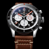 Breitling Super Avi B04 Chronograph GMT 46 Mosquito Black Dial Brown Leather Strap Watch for Men - YB04451A1B1X1 Authentic Buy Shop Now