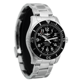 Breitling Superocean II 44mm Black Dial Black Steel Strap Watch for Men - A17392D71B1A1 Authentic Buy Shop Now