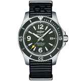 Breitling Superocean Automatic 44mm Outerknown Green Dial Green Nylon Strap Watch for Men - A17367A11L1W1 Authentic Buy Shop Now