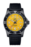 Breitling Superocean Automatic 46mm Yellow Dial Black Rubber Strap Watch for Men - M17368D71I1S1 Authentic Buy Shop Now