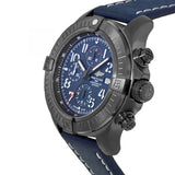 Breitling Super Avenger Chronograph 48 Night Mission Blue Dial Blue Leather Strap Watch for Men - V13375101C1X2 Authentic Buy Shop Now