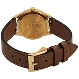 Gucci G Timeless Quartz Silver Dial Brown Leather Strap Watch For Women - YA1265022 Authentic Buy Shop Now