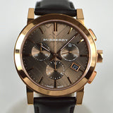 Burberry The City Grey Dial Brown Leather Strap Unisex Watch - BU9755 Authentic Buy Shop Now